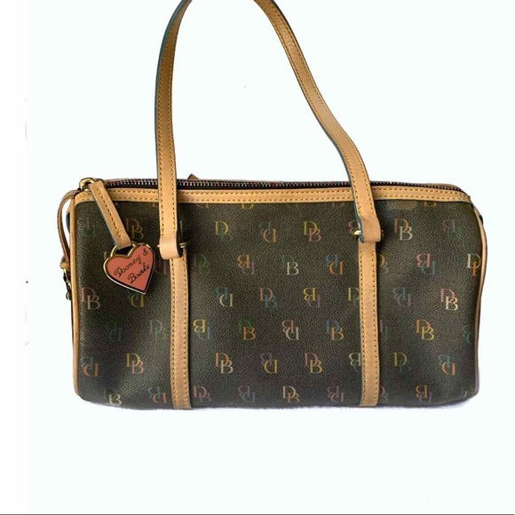 Dooney & Bourke Handbags - Dooney and Bourke black barrel bag w/ rainbow